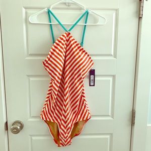 Darling DownEast swimsuit NWT bold stripes!